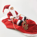 Pet Dog Clothing Clothing Santa Claus montando ropa de Navidad Pet Relling Riding ciervos Suministros de Navidad